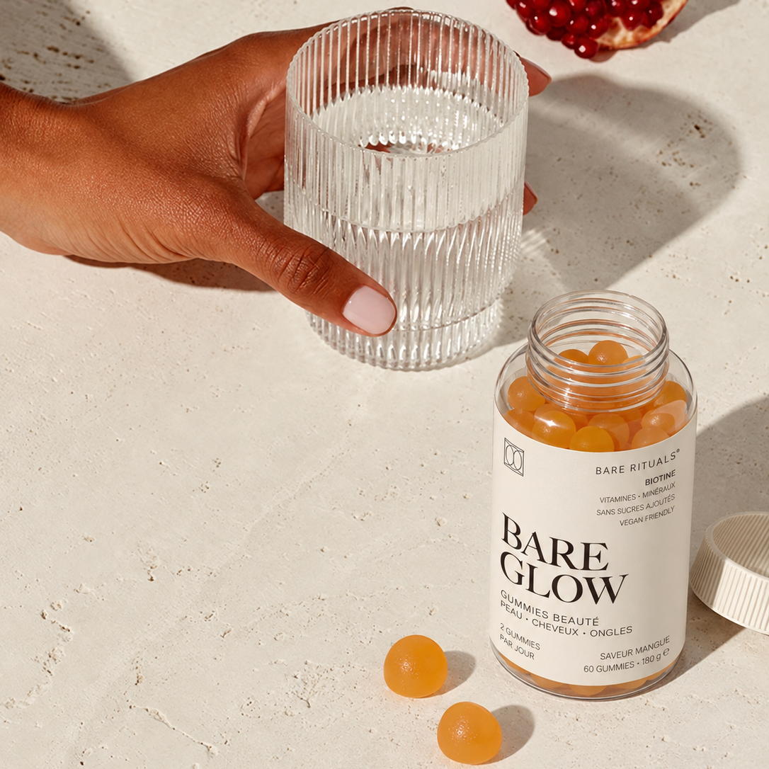 Bare Glow — gummies biotine zinc vitamine C — The Bare Edit Bare Rituals