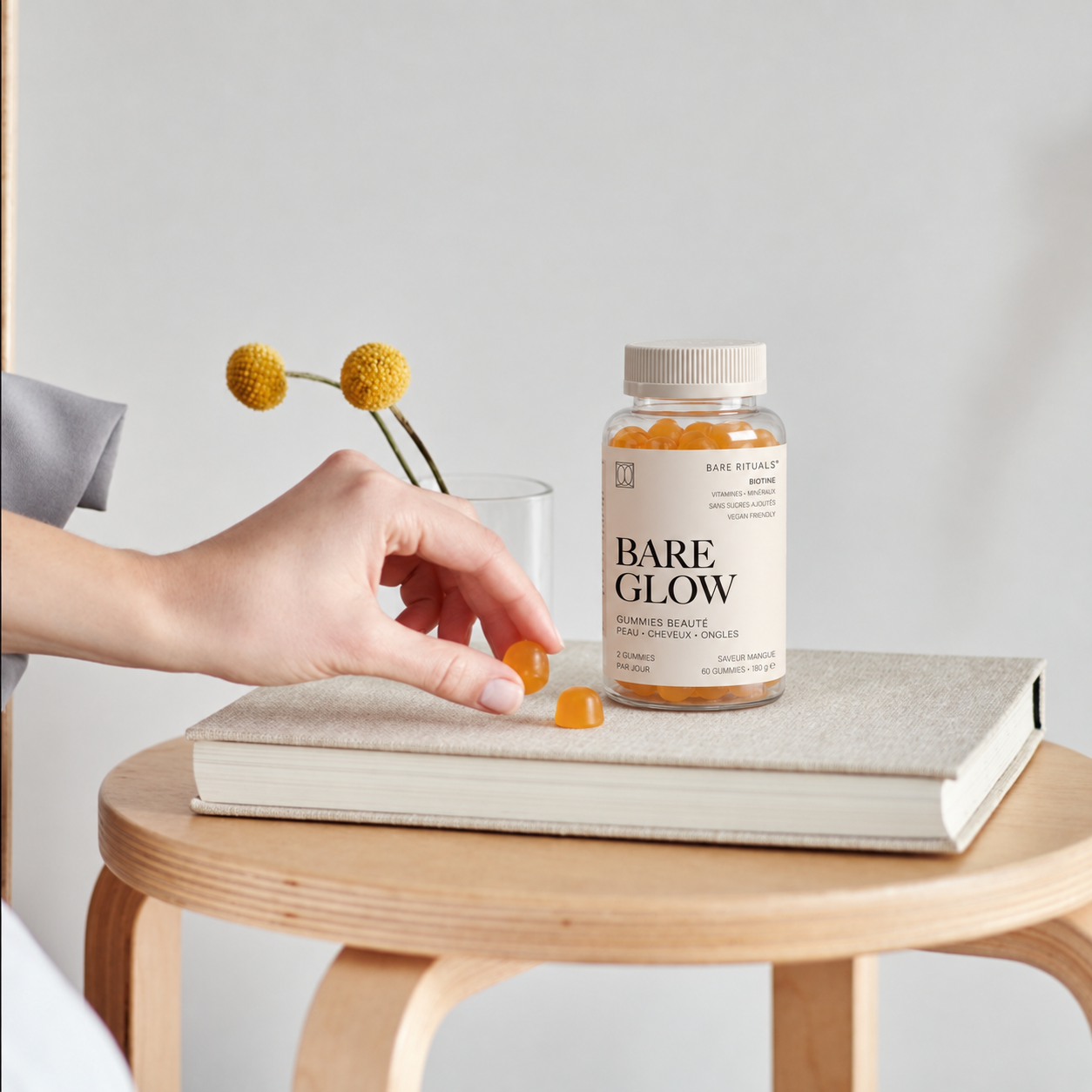 Bare Glow -  Gummies Multivitaminés Peau, Cheveux & Ongles